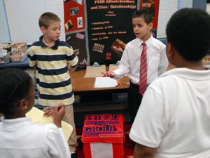 Iduma Elementary fifth-graders present research projects